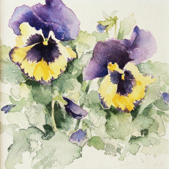 色彩の美しさが光る水彩画二点 色彩の美しさが光る水彩画二点 色彩の美